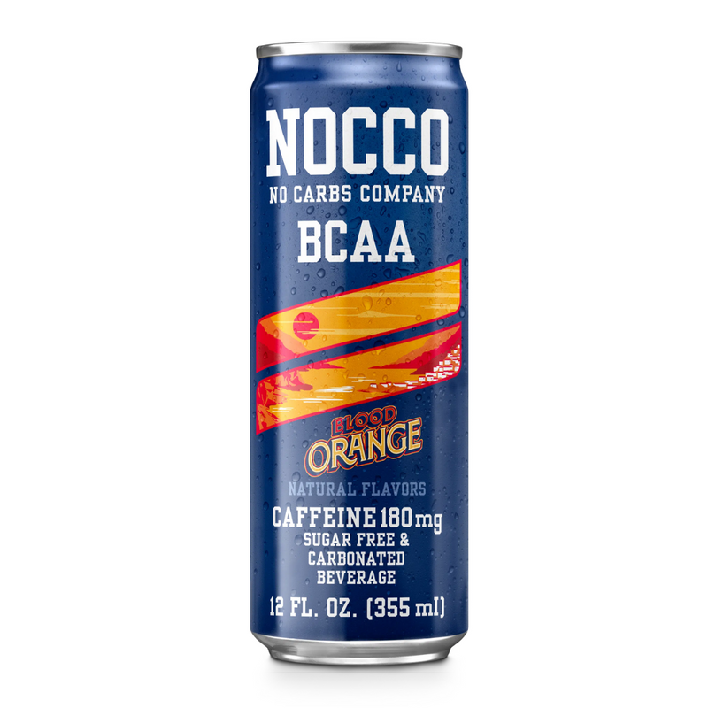 NOCCO Blood Orange BCAA Sugar Free Carbonated Drink 330ml - Case of 12 Multisave (Best Before Date: 28/05/2024)