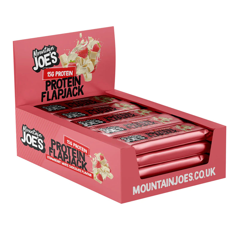 Mountain Joe's Strawberry White Chocolate Flavour Protein Flapjack 60g - Case of 16 Multisave
