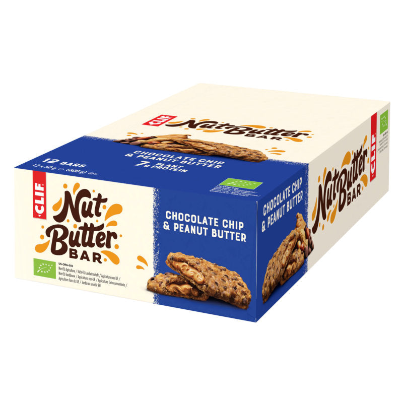 Clif "Nut Butter Bar" Chocolate Chip & Peanut Butter Energy bar 50g  - Case of 12 Multisave (Best Before Date: 13/05/2024)