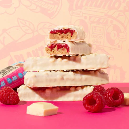 Yummo's White Chocolate and Raspberry Flavour Vegan Protein Bar 55g
