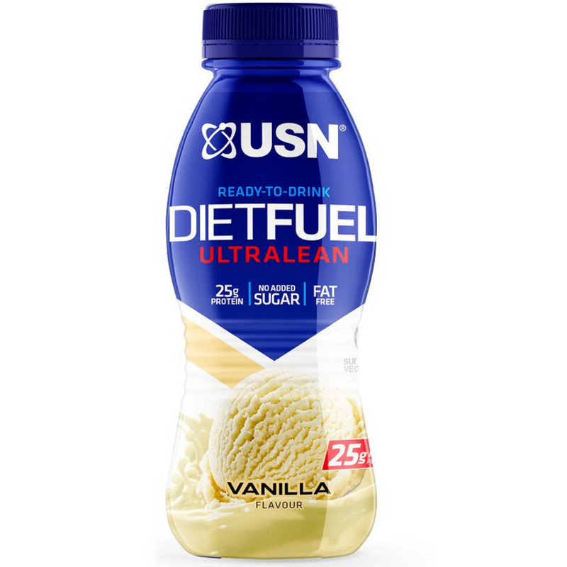 USN Diet Fuel Ultra Lean Vanilla Flavour High Protein Milkshake 310ml (Best Before Date: 07/07/2024)