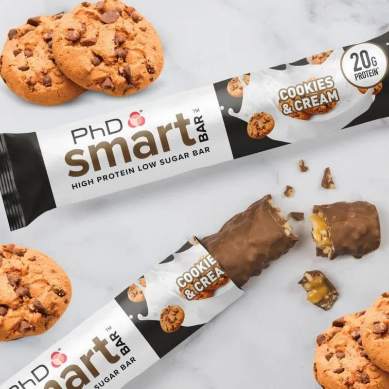 PhD Smart Cookies And Cream Flavour Bar 64g
