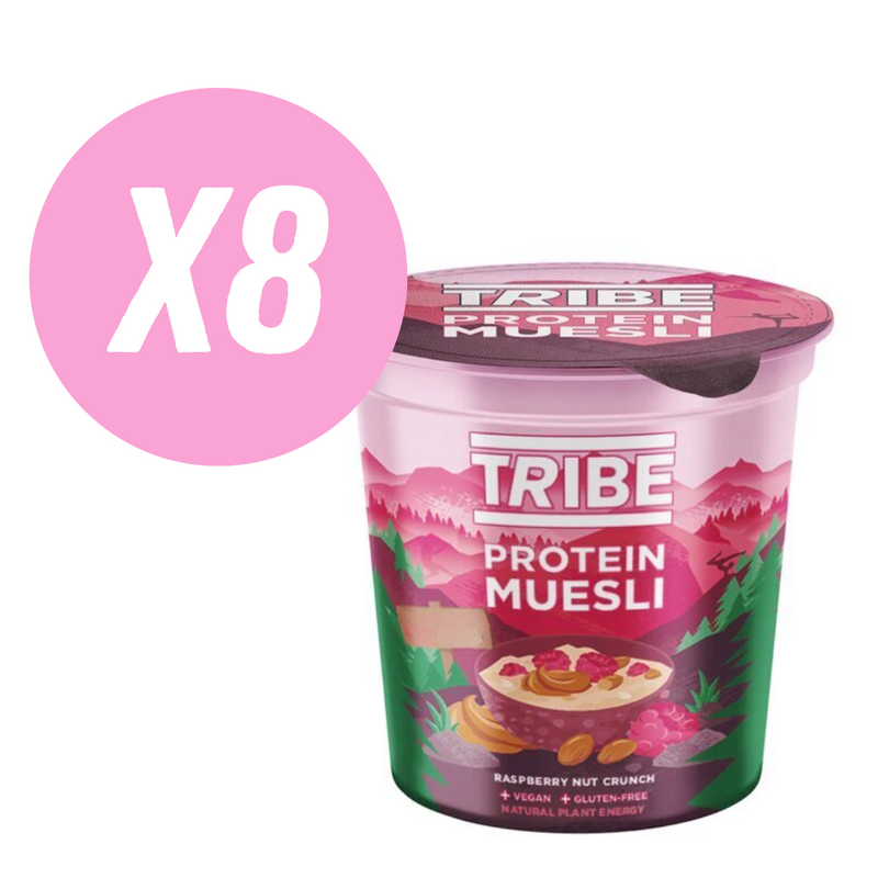 Tribe Raspberry Nut Crunch Flavour Protein Muesli 66g - Case of 8 Multisave