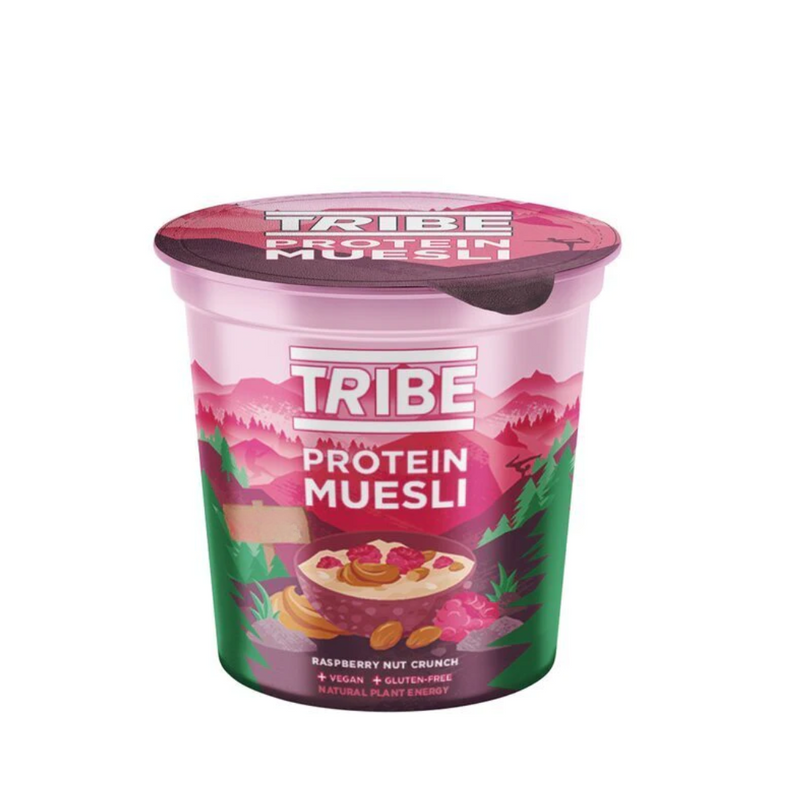 Tribe Raspberry Nut Crunch Flavour Protein Muesli 66g - Case of 8 Multisave