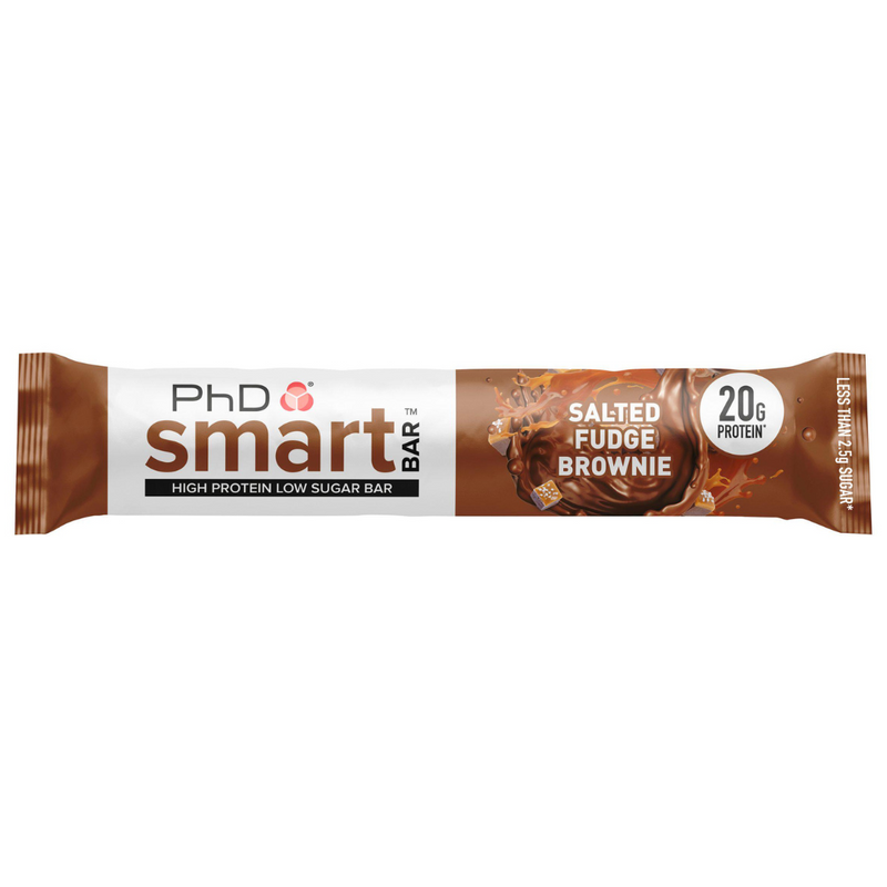 PhD Smart Salted Fudge Brownie Flavour Bar 64g - Case Of 12 Multisave