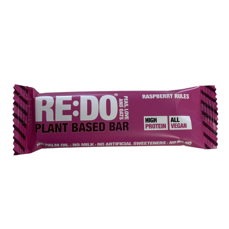 RE:DO Raspberry Flavour Plant Based Protein Bar 60g