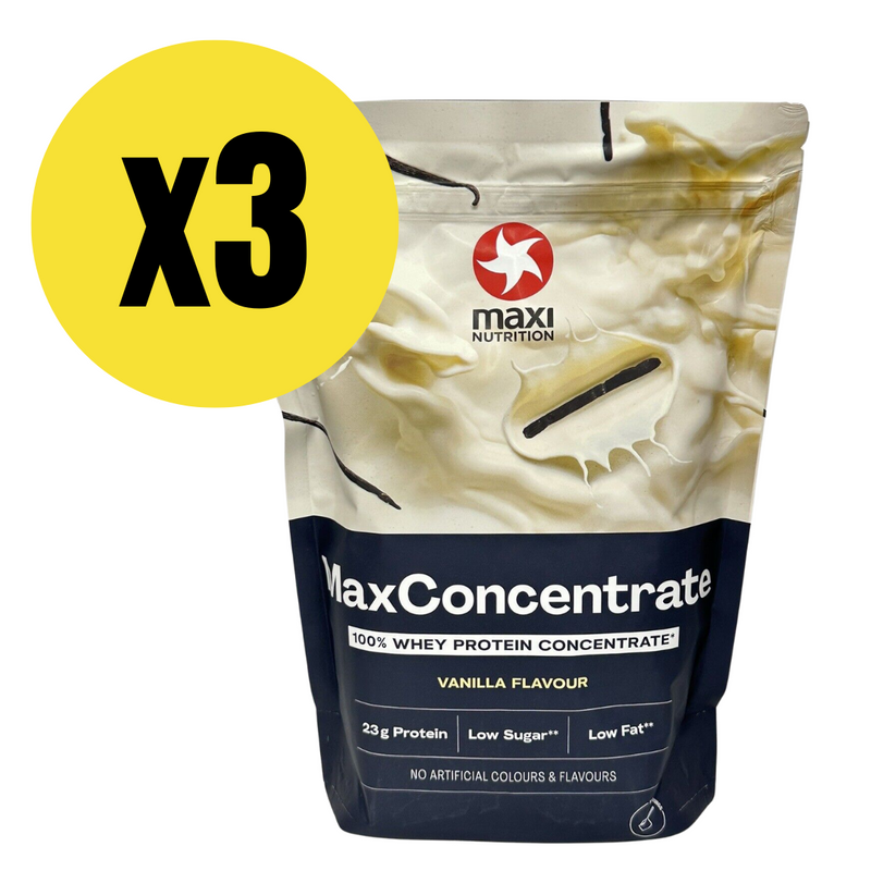 MaxiNutrition Vanilla Flavour Whey Protein Max Concentrate 420g  - Case of 3 Multisave