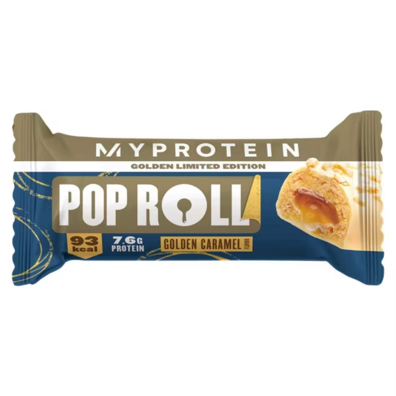 MyProtein Golden Caramel Flavour Pop Roll 27g - Case of 12 Multisave (Best Before Date: 10/08/2024)
