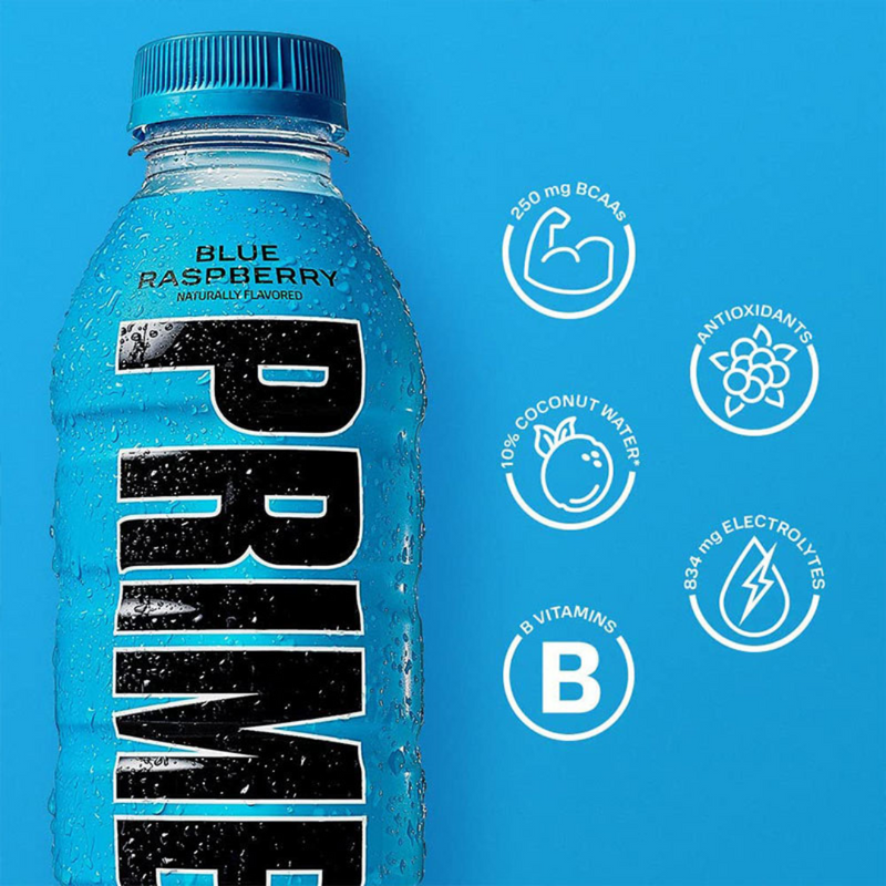 Prime Hydration Drink Blue Raspberry Flavour 500ml