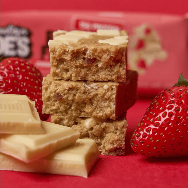 Mountain Joe's Strawberry White Chocolate Flavour Protein Flapjack 60g - Case of 16 Multisave