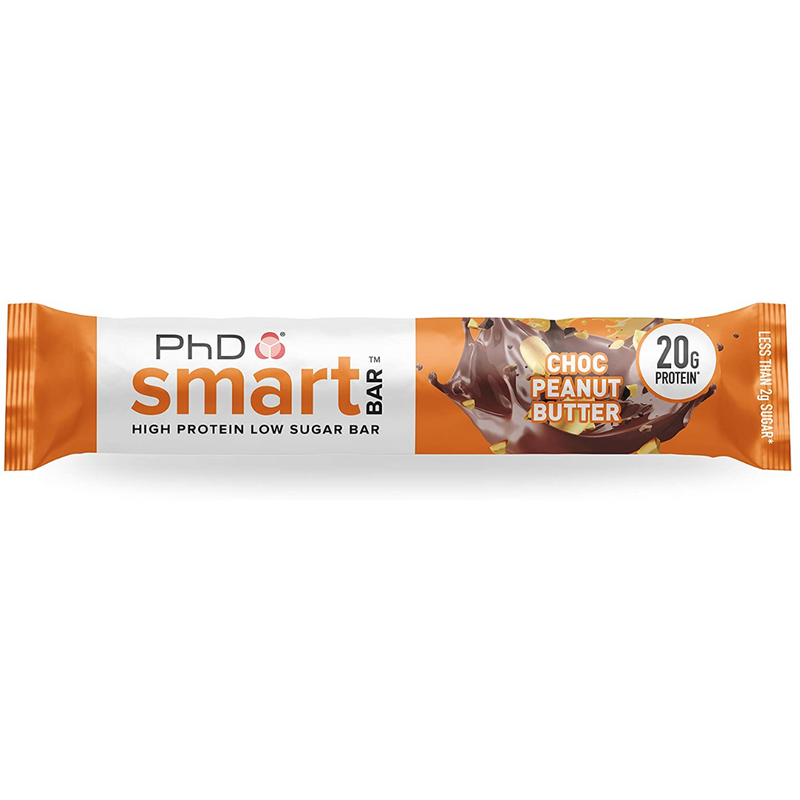 PhD Smart Chocolate Peanut Butter Flavour Bar 64g - Case Of 12 Multisave