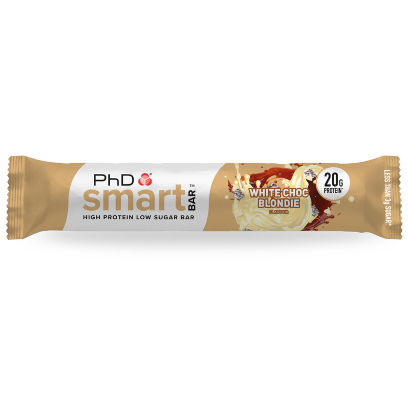 PhD Smart White Chocolate Blondie Flavour Bar 64g - Case of 12 Multisave