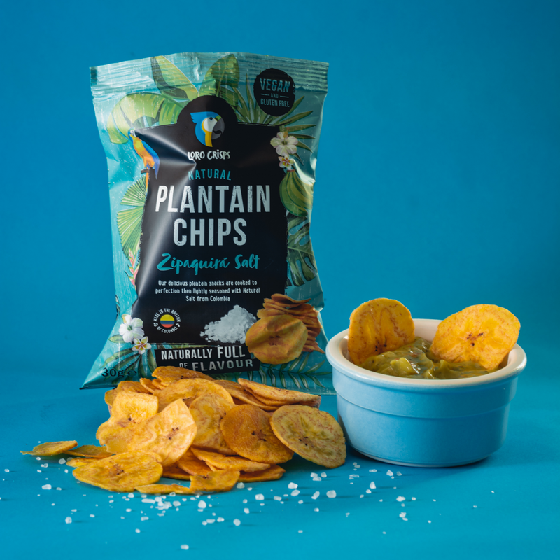 Loro Crisps Natural Plantain Chips, Zipaquirá Salt Flavour 30g (Best Before Date: 19/07/2024) - Case of 12 Multisave