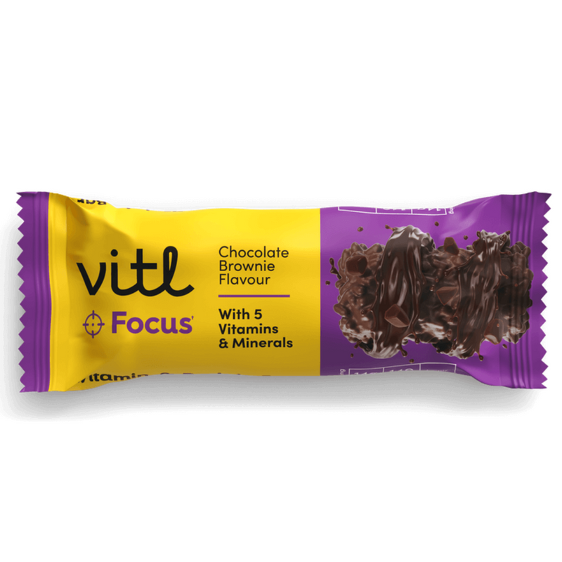 Vitl Chocolate Brownie flavour Vitamin & Protein Bar 40g - Case Of 15 Multisave (Best Before Date: 26/04/2024)