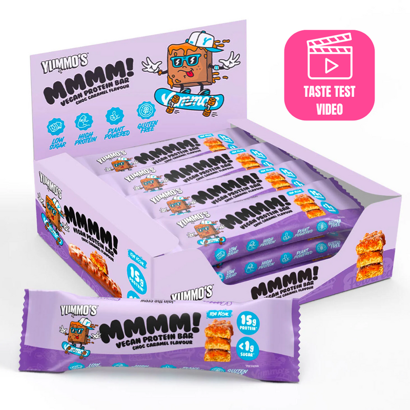 Yummo's Chocolate Caramel Flavour Vegan Protein Bar 55g - Case Of 12 Multisave