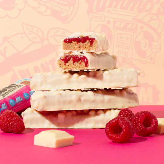 Yummo's White Chocolate and Raspberry Flavour Vegan Protein Bar 55g - Case Of 12 Multisave