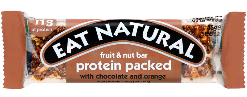 Eat Natural Chocolate & Orange Protein Packed Fruit & Nut bar 45g - Case of 12 Multisave