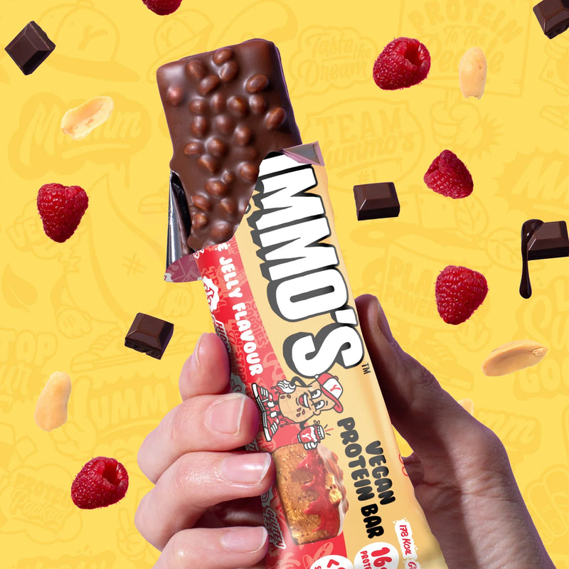 Yummo's Peanut Butter And Jelly Flavour Vegan Protein Bar 55g