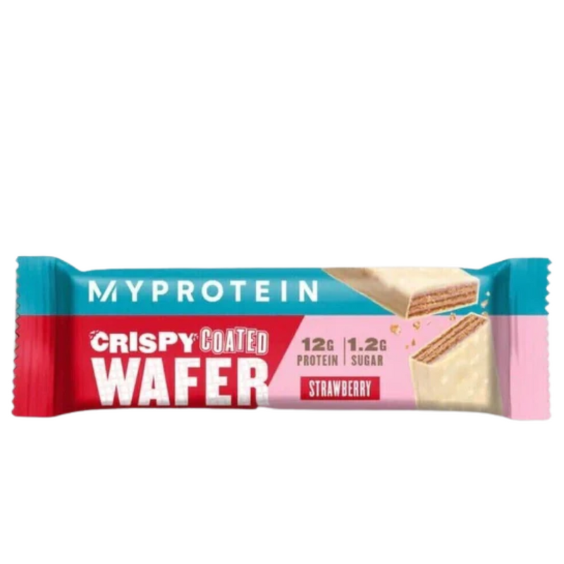 MyProtein Crispy Coated Strawberry Flavour Protein Wafer Bar 40g (Best Before Date: 01/03/2024)