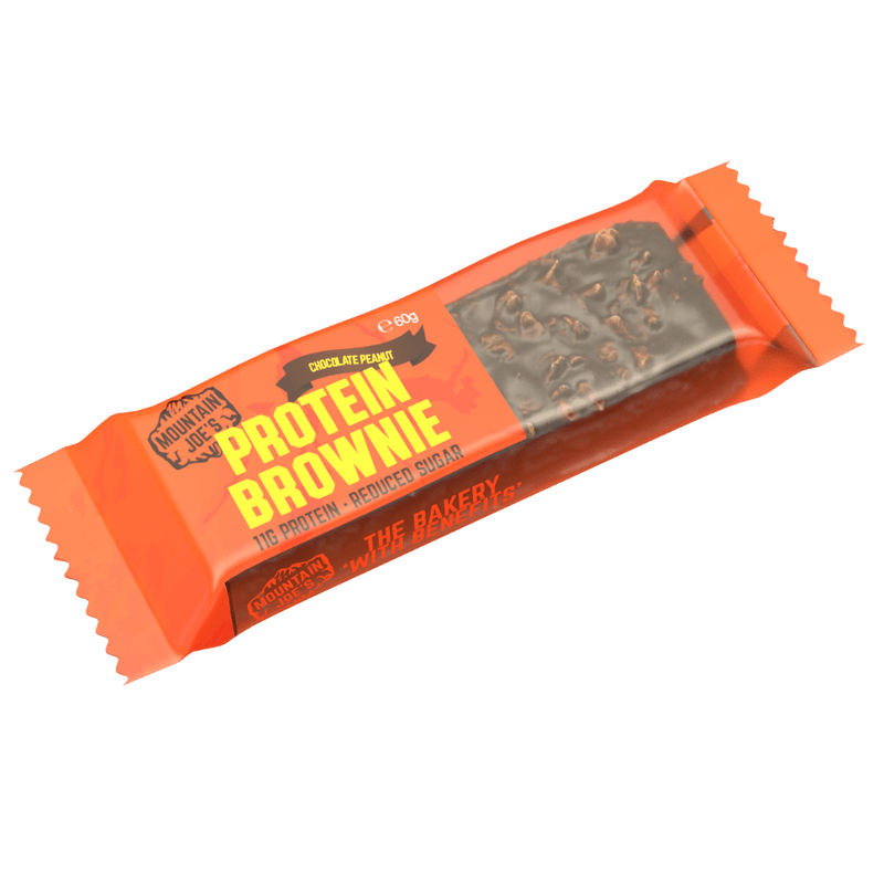 Mountain Joe's Chocolate Peanut Protein Brownie 60g - Case of 10 Multisave