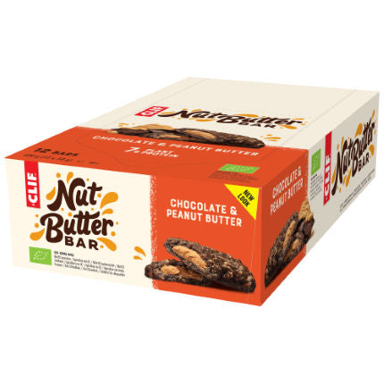 Clif "Nut Butter Bar" Chocolate & Peanut Butter Energy bar 50g  - Case of 12 Multisave (Best Before Date: 11/05/2024)