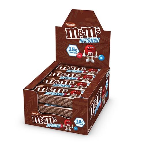 M&M's Chocolate Hi Protein Bar 51g - Case of 12 Multisave (Best Before Date: 23/05/2024)