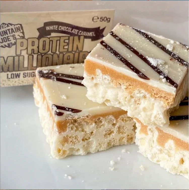 Mountain Joe's White Chocolate Caramel Protein Millionaire 50g - Case of 10 Multisave